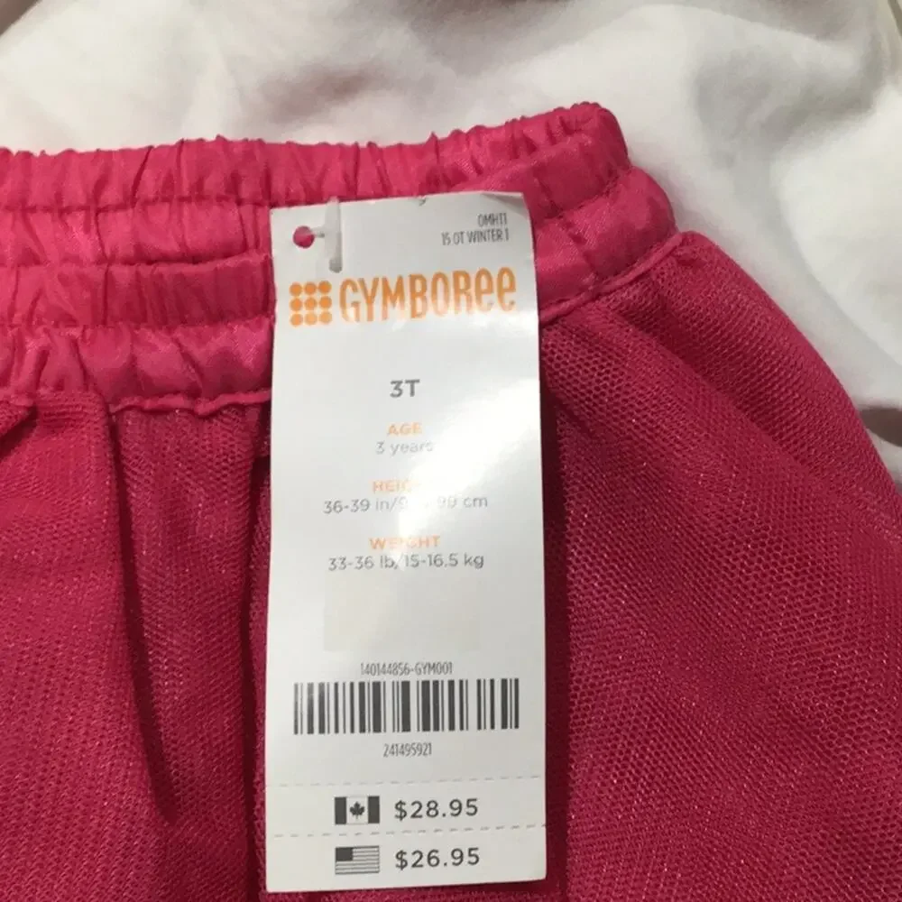 Gymboree 3t hot pin elastic waist tutu NWT